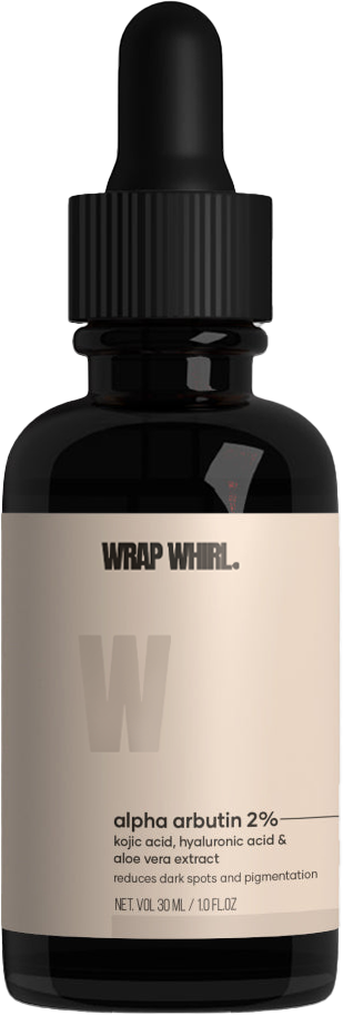 Wrap Whirl 2% Alpha Arbutin Serum: With Kojic Acid, Hyaluronic Acid & Aloe Vera Extract