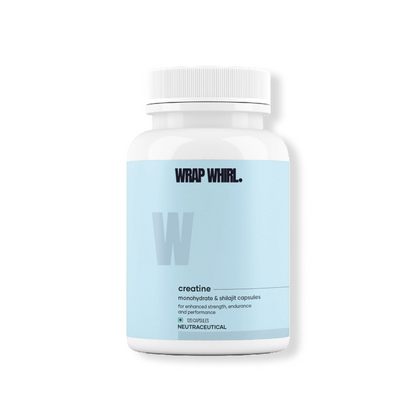 Wrap Whirl Micronized Creatine Monohydrate Caps: Powered with Shilajit (120 N)