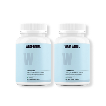 Wrap Whirl Natural Sea Moss Caps: Powered with Ashwagandha, Black Seed, & Vitamin D3