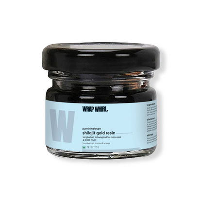 Wrap Whirl Pure Himalayan Shilajit Gold Resin: Powered with Ashwagandha, Maca Root & Black Musli