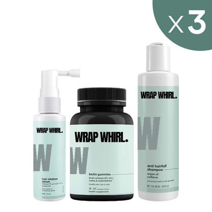 Wrap Whirl Hair Loss Treatment Kit (1 Month Pack)