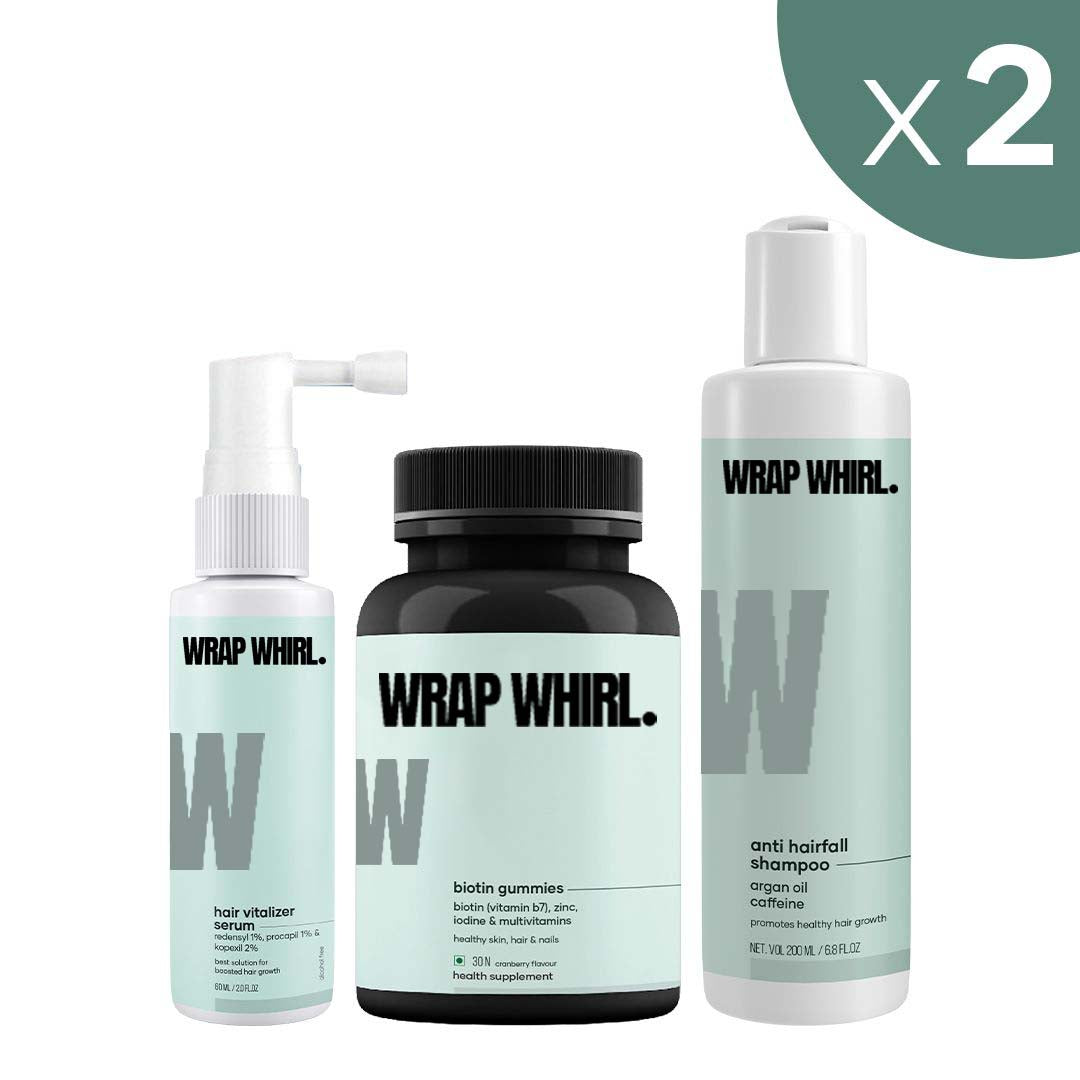 Wrap Whirl Hair Loss Treatment Kit (1 Month Pack)