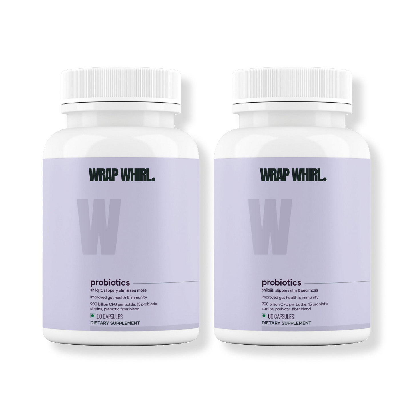 Wrap Whirl Probiotics for Men: Powered with Shilajit, Sea Moss & Slippery Elm