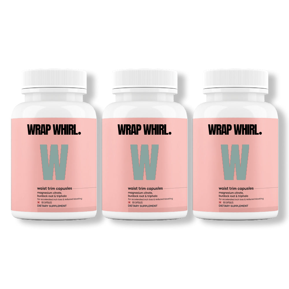 Wrap Whirl Waist Trim Capsules : Powered With Magnesium Citrate, Bentonite Clay & Triphala