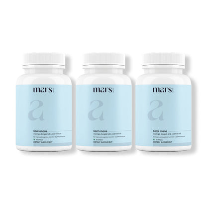 Mars Pure Lion's Mane Caps: Powered with Moringa, Tongkat Ali & Cod Liver Oil (60 N)