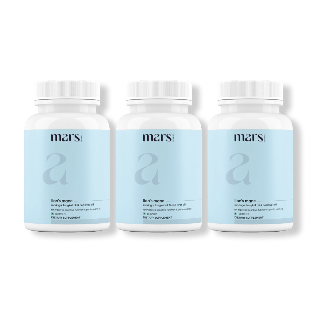 Mars Pure Lion's Mane Caps: Powered with Moringa, Tongkat Ali & Cod Liver Oil (60 N)