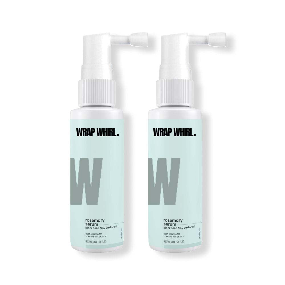 Wrap Whirl Rosemary Hair Growth Serum : Powered With Black Seed Oil, Castor Oil & Redensyl