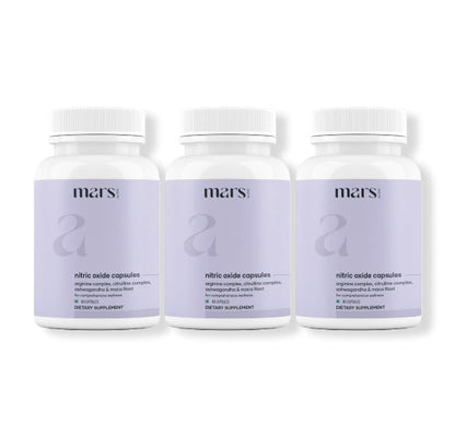 Mars Nitric Oxide Capsules with L-Arginine, L-Citrulline & Adaptogens – Circulation, Endurance & Recovery Support (60N)